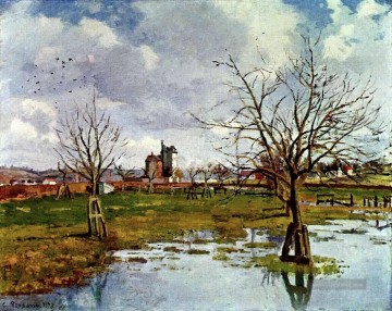  feld - Landschaft mit überfluteten Feldern 1873 Camille Pissarro